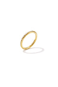 Anillo Arcobaleno · banda fina con circonitas de colores, acero dorado — vista 4