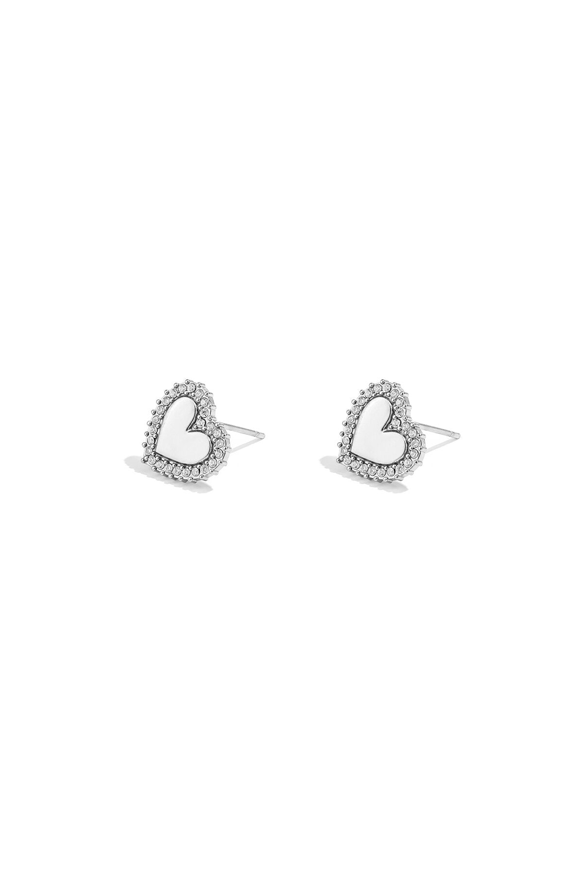 Pendientes Cuoricino · corazón de nácar de poste, acero dorado — vista 3