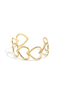 Pulsera rígida Catena · corazones calados