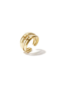 Anillo Nodo · aro grueso con lazada, acero dorado