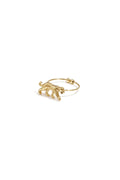 Anillo Pantera · felino en acero dorado