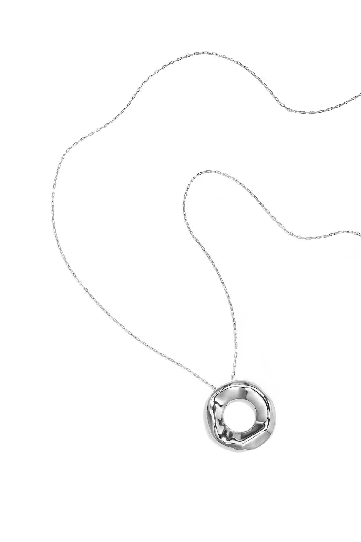 Collar Anello · aro irregular de acero dorado — vista 3